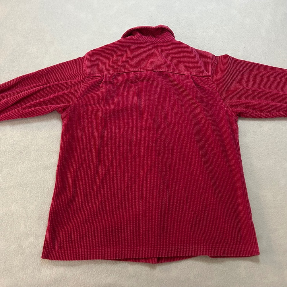 LL Bean Womens Corduroy Button Down Shirt Raspberry Pink Cotton Regular M - Picture 7 of 9